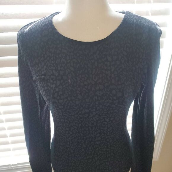 Yummy Sweater Co. Black Gray Animal Print Bodysuit - Size Large - Picture 2 of 9